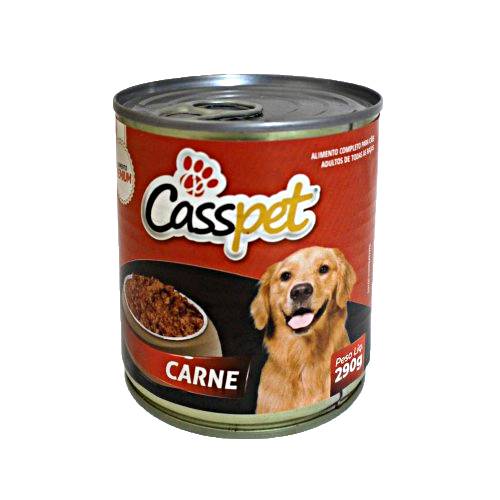 Alimento Premium Casspet Lata Dog Carne (290g) - Nutrição e Sabor Irresistível para Seu Cão!