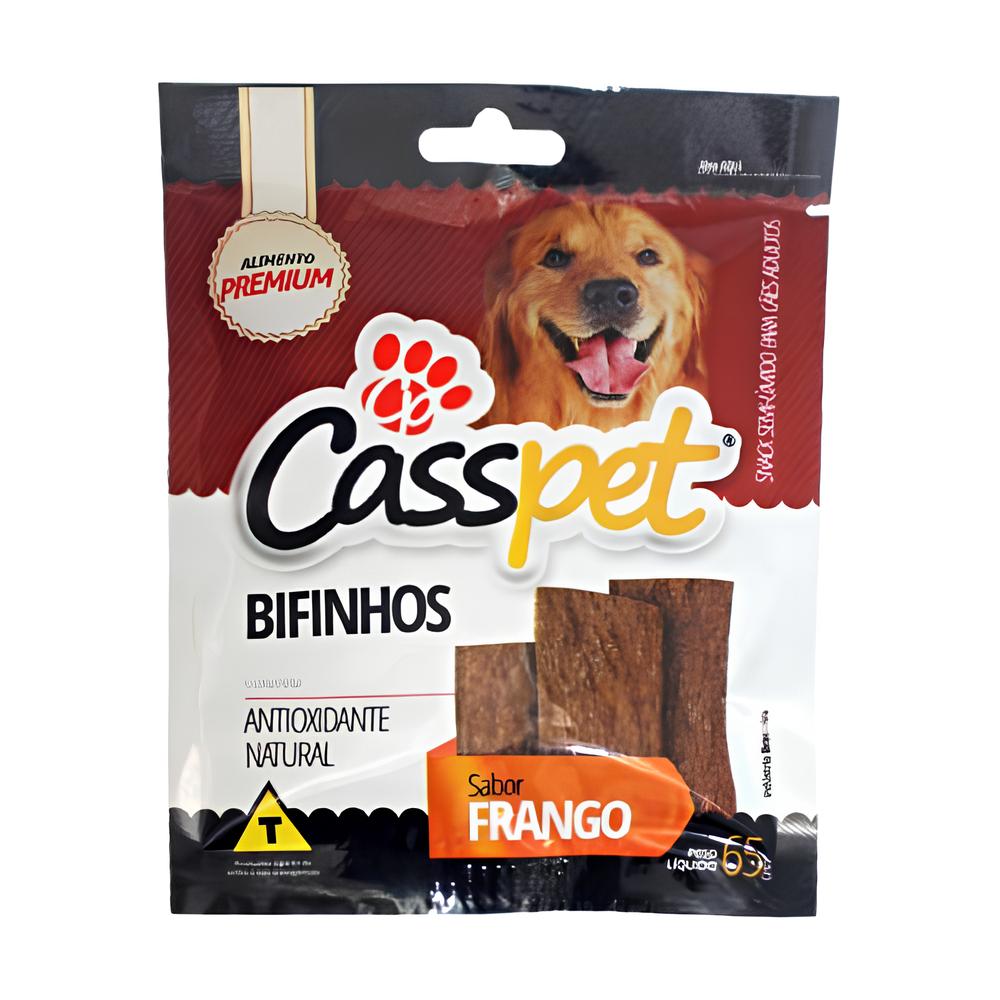 Alimento Premium Casspet Bifinho Dog Sabor Frango (65g) - O Petisco Irresistível que Seu Cão Vai Amar!