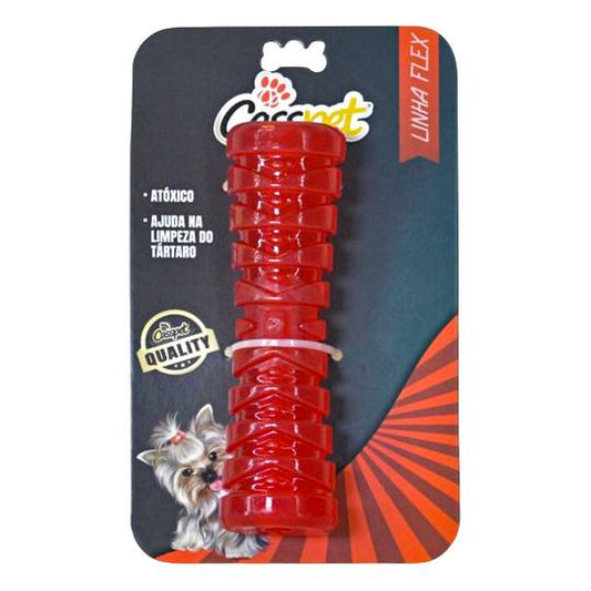 Brinquedo Halter Linha Flex Casspet -  Diversão Duradoura e Flexível para Seu Cão (Cor Vermelha)