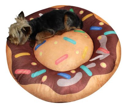 Cama Redonda Donuts para Cães e Gatos - Muito Conforto e Muito Estilo para o seu Pet!