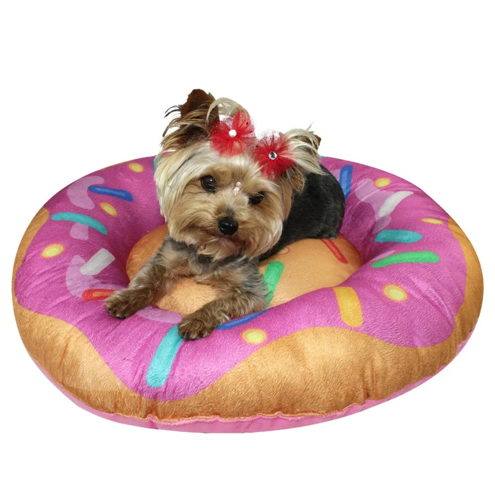 Cama Redonda Donuts para Cães e Gatos - Muito Conforto e Muito Estilo para o seu Pet!