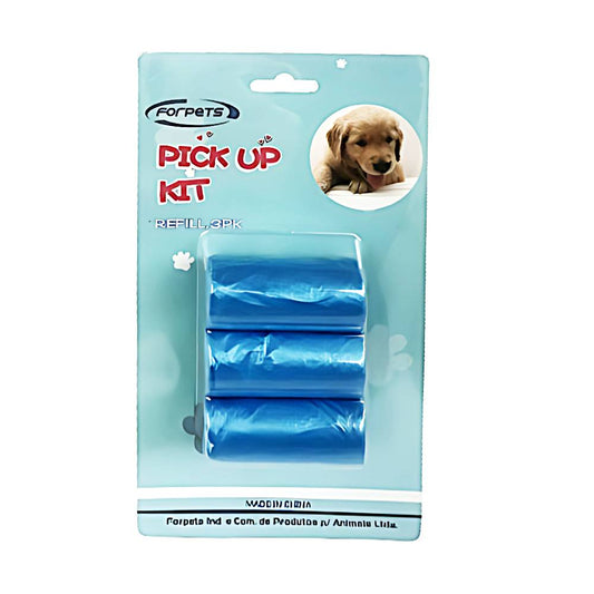 Kit Refil Coletor Cata Caca 3 Unidades para Dispenser - Cores Sortidas